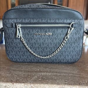 Michael Kors Black and Gold Chain Crossbody